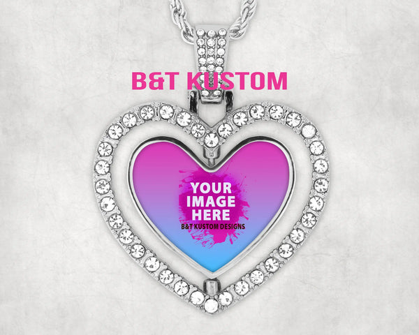 Women's Fashion Rhinestone Pink Heart Necklace (Goldtone)